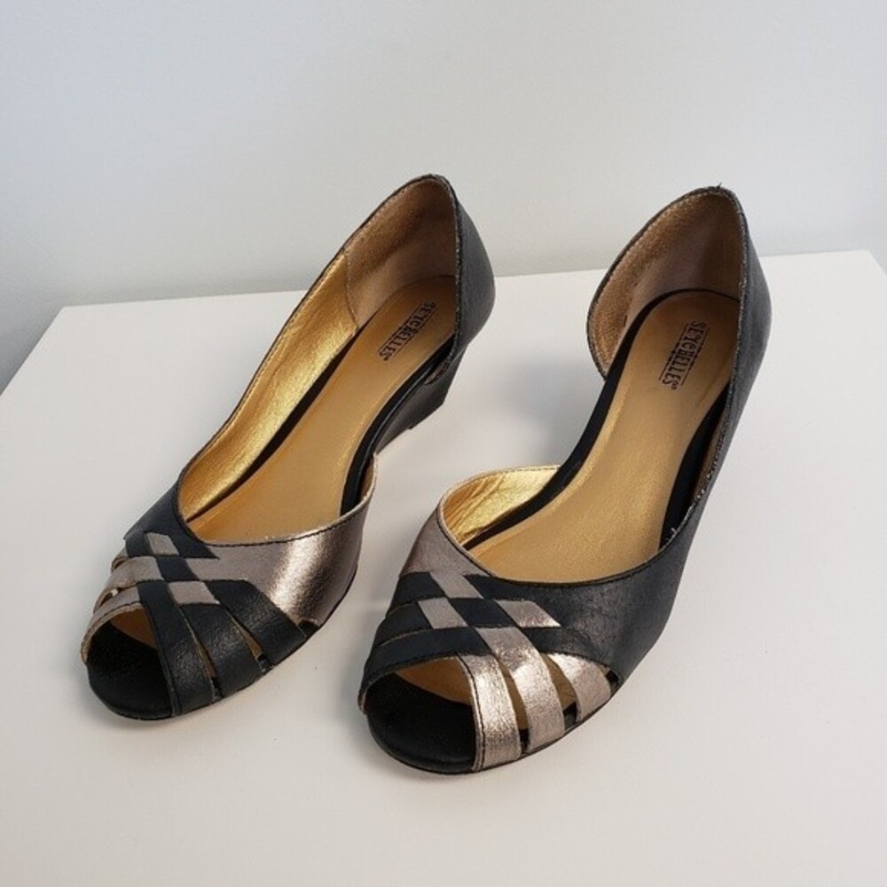 Seychelles All Aboard Opentoe Wedge 7.5